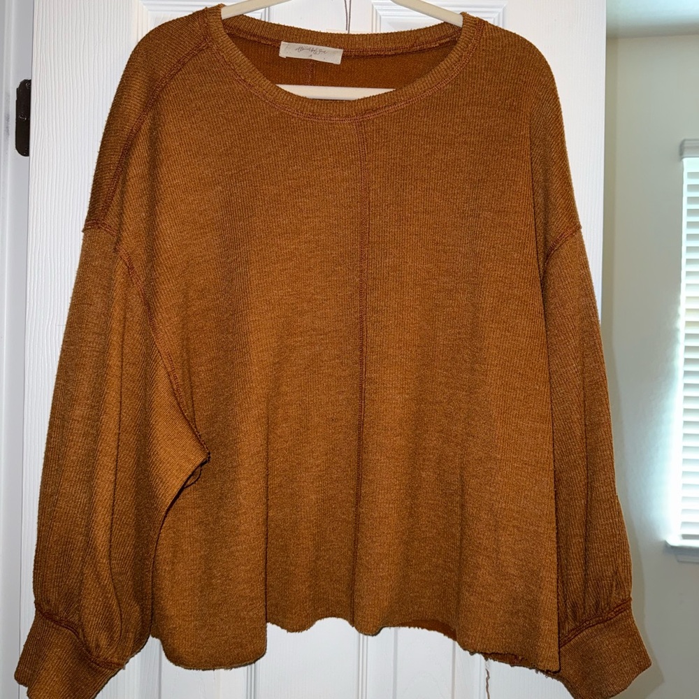 Cozy Brown Knit Sweater
